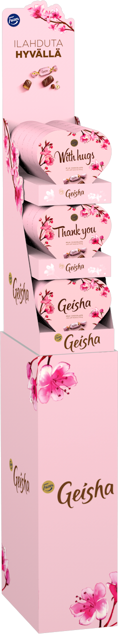 Geisha Maitosuklaata ja  hasselpähkinänougattäytettä 225gx24 DSP
