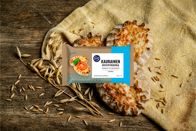 Fazer Kaurainen Riisipiirakat pakataan nyt paremmin kierrätettävään paperipakkaukseen