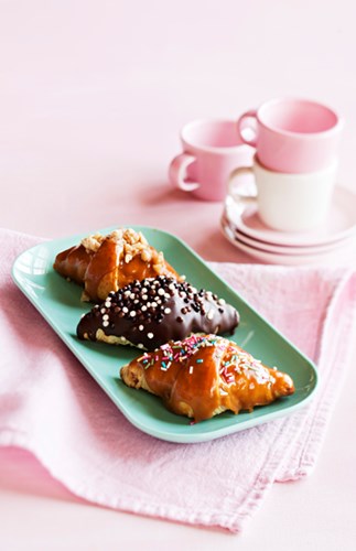 Makeat kuorrutetut croissantit