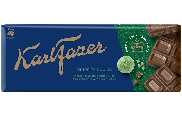 Karl Fazer Vihreät Kuulat suklaalevy 200g