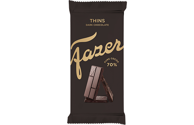Karl Fazer Thins 70% dark chocolate 95g