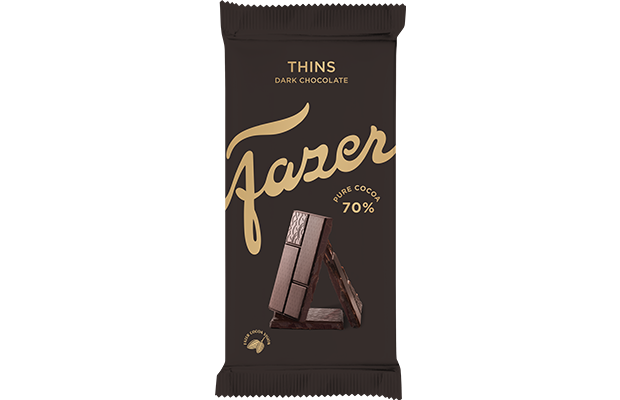 Karl Fazer Thins 70% cocoa tumma suklaa 95g