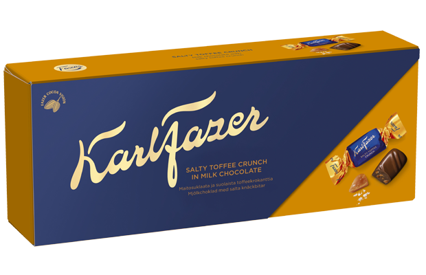 Karl Fazer Salty Toffee Crunch chocolate pralines 250g