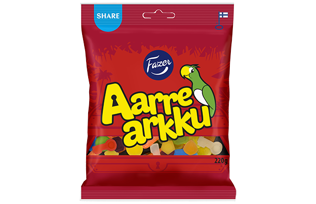 Aarrearkku karkkipussi 220g