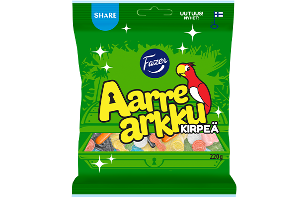 Aarrearkku Kirpeä candy bag 220g
