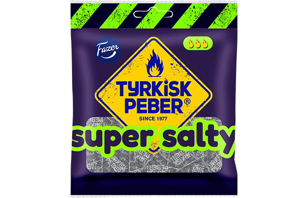 Tyrkisk Peber Super Salty salmiakkipussi 80g