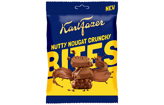 Karl Fazer Nutty Nougat Crunchy Bites 94g bag