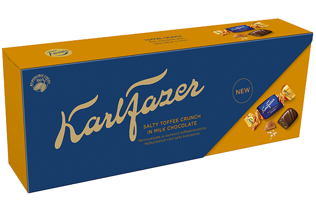 Karl Fazer Salty Toffee Crunch chocolate pralines 250g