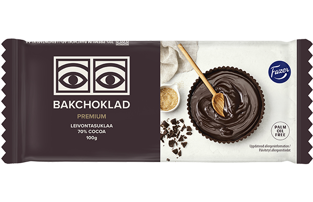 Fazer Ögon 70% Premium baking chocolate 100g