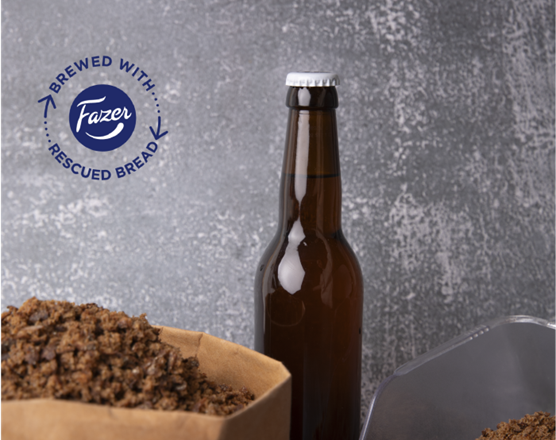 Mitä jos leipä, joka ei päässyt osaksi voileipääsi, tulisi sen sijaan osaksi oluttasi? Uusi häivikkiraaka-aine; "Brewed with Fazer rescued bread"