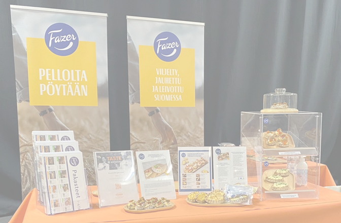 Tule mukaan ruoka-alan ammattitapahtumiin ja maistamaan ständillemme Fazer-uutuuksia.
