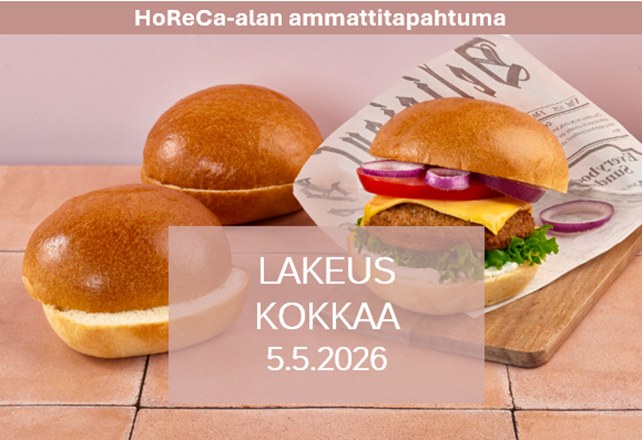 Lakeus kokkaa hotelli-, ravintola- ja keittiöalan ammattitapahtuma Seinäjoella 5.5.2026. Tule mukaan!