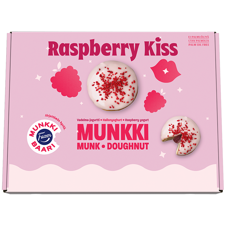 Fazer Raspberry Kiss Vadelma-jogurttimunkki 12 x 108g