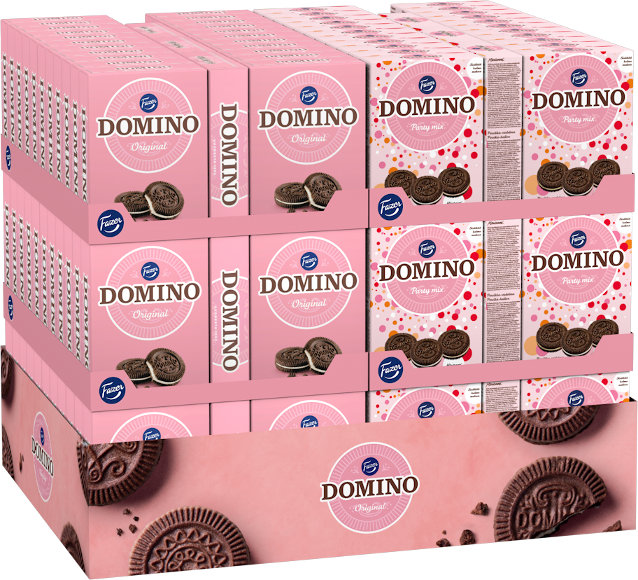 Domino Original & Party Mix keksi 525g x 150 2var SekaPL
