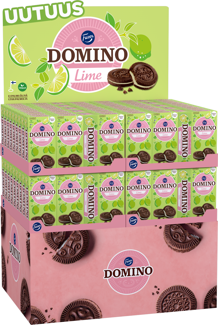 Domino Lime täytekeksi 350g x140 PL