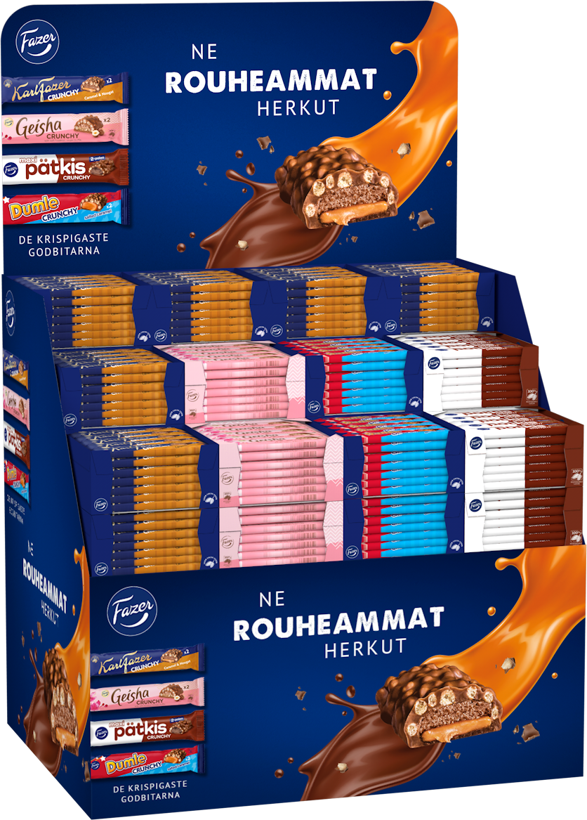 Fazer Crunchy bars 50-55g x 720 4 var MIXHP