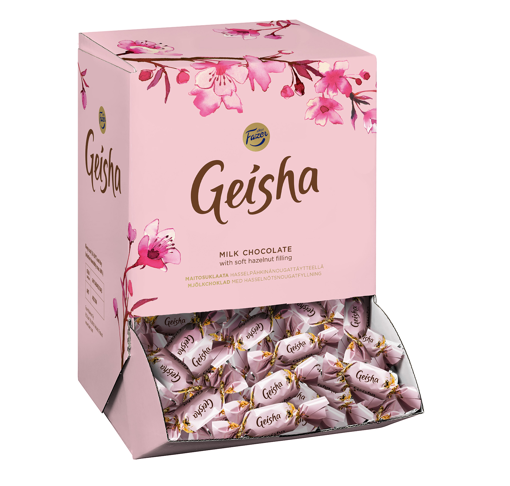 Geisha maitosuklaakonvehteja hasselpähkinätäytteellä 3kg