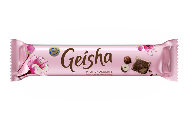 Geisha maitosuklaata hasselpähkinänougattäytteellä 37 g