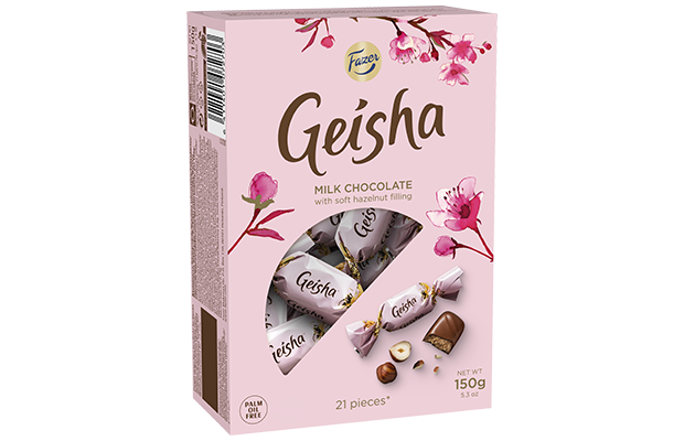 Geisha Maitosuklaata ja hasselpähkinänougattäytettä 150 g