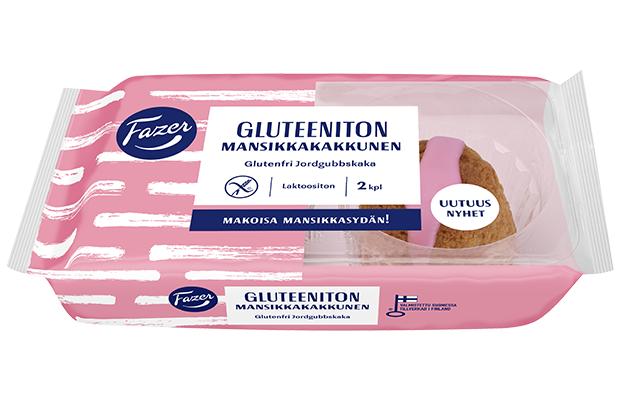 Fazer Gluteeniton Mansikkakakkunen 2kpl 160g