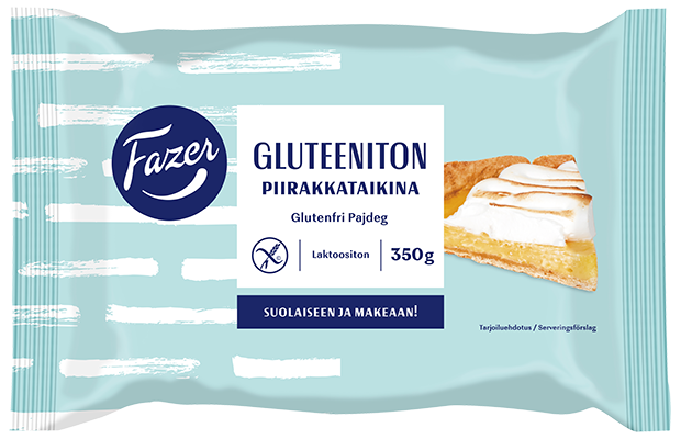 10 x Fazer Gluteeniton Piirakkataikina 350g, pakaste