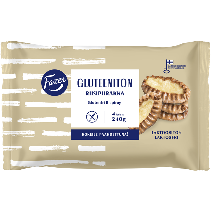 5 x Fazer Gluteeniton Riisipiirakka 4kpl 240g