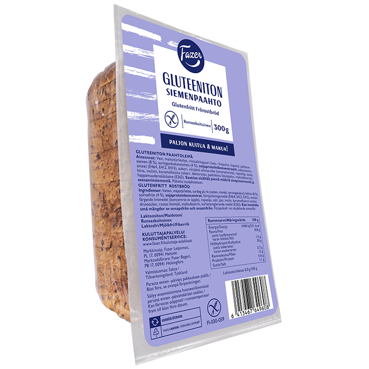 Fazer Gluteeniton Siemenpaahto 300g