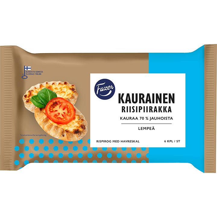 Fazer Oat pasty with rice filling 6pcs 420g