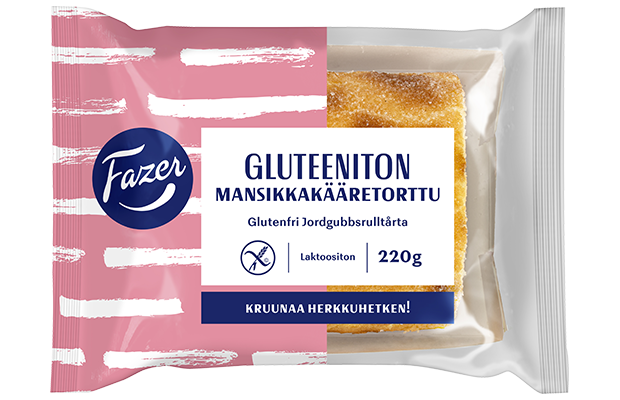 Fazer Gluten-Free Strawberry Swiss Roll 220g
