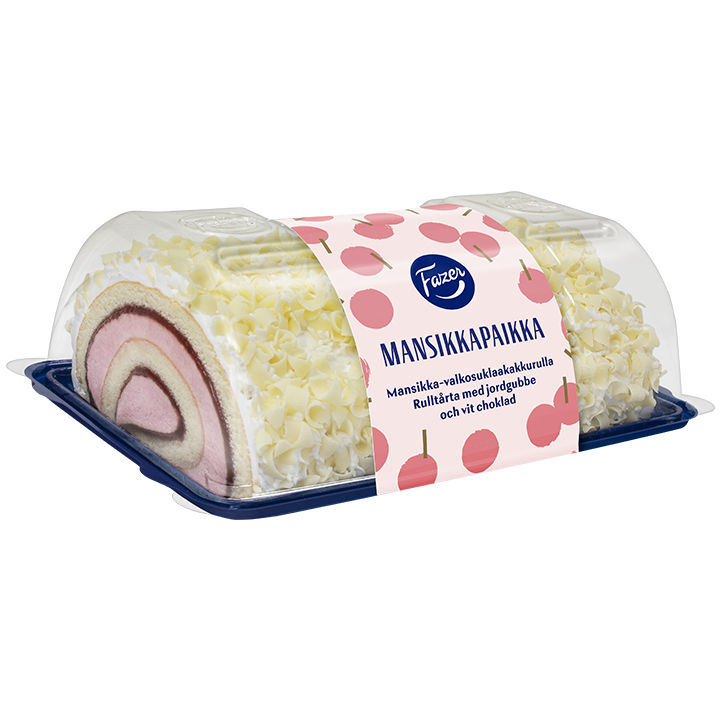 Fazer MansikkaPaikka cake roll with strawberry and white chocolate 485g, seasonal taste