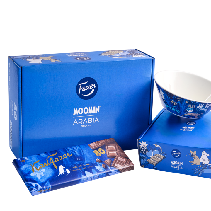 Fazer x Moomin Arabia 80-vuotisjuhlaboksi