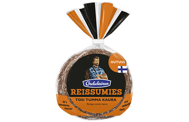 Oululainen Reissumies Really Dark Oat 4pcs 230g, whole grain oat bread