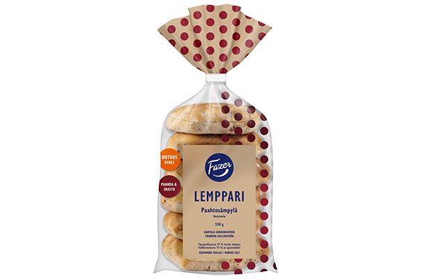 Fazer Lemppari Toast Bread Roll Cranberry-poppy seed 6pcs 330g