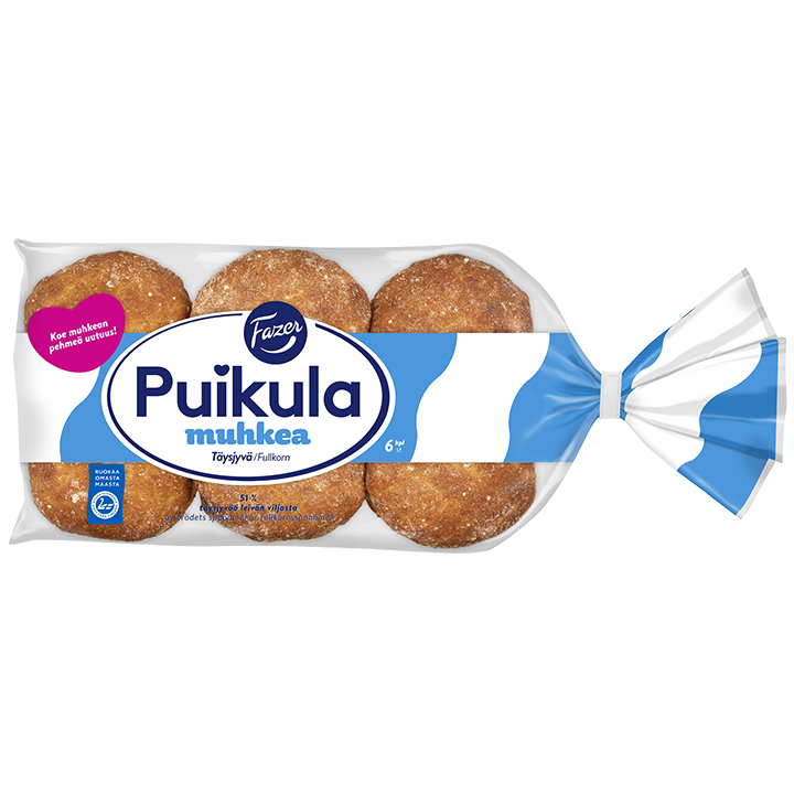 Fazer Puikula Muhkea Täysjyvä 6kpl 360g