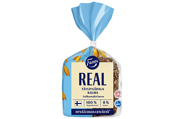 Fazer Real Whole grain bread 100% Oat 4pcs 310g