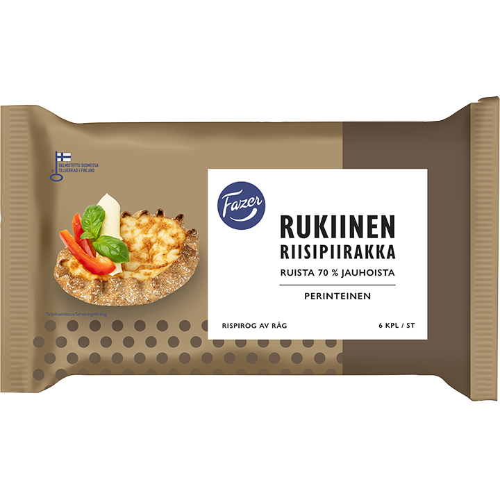 Fazer Rukiinen Riisipiirakka 6kpl 420g