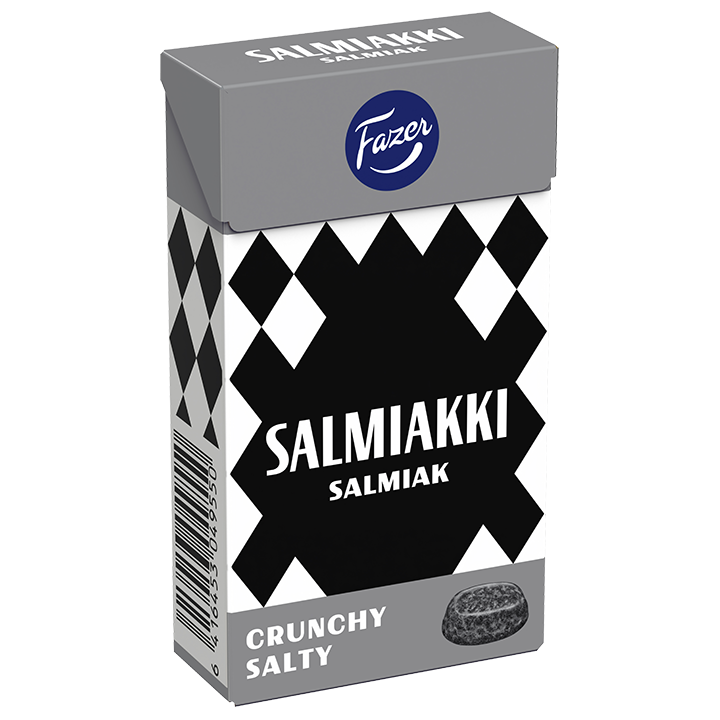 Fazer Salmiakki Crunchy Salty candy pastilles 38g