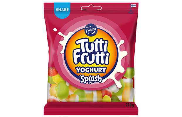Tutti Frutti Yoghurt Splash karkkipussi 210g