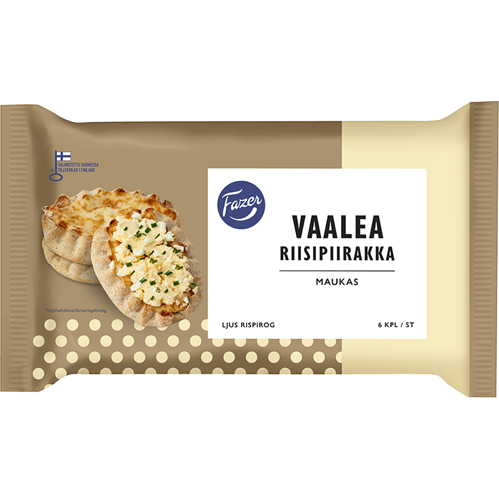 Fazer Vaalea Riisipiirakka 6kpl 420g
