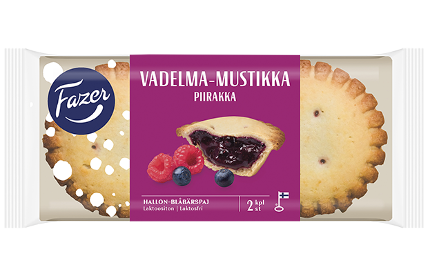 Fazer Raspberry and Blueberry Pie 2pcs 140g