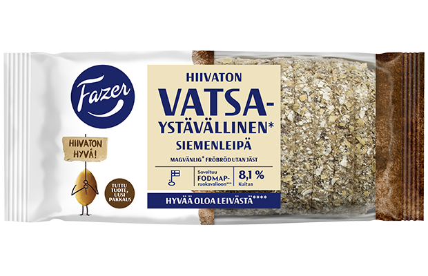 Fazer Vatsaystävällinen hiivaton siemenleipä 420g