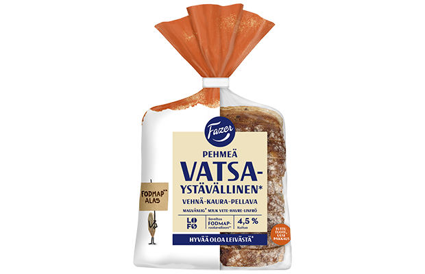 Fazer Vatsaystävällinen* Pehmeä vehnä-kaura-pellava LOFO 300g