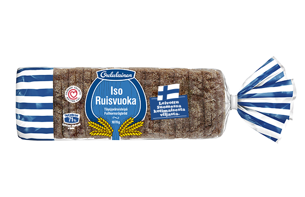 Oululainen Iso Ruisvuoka 1070g, wholegrain rye bread