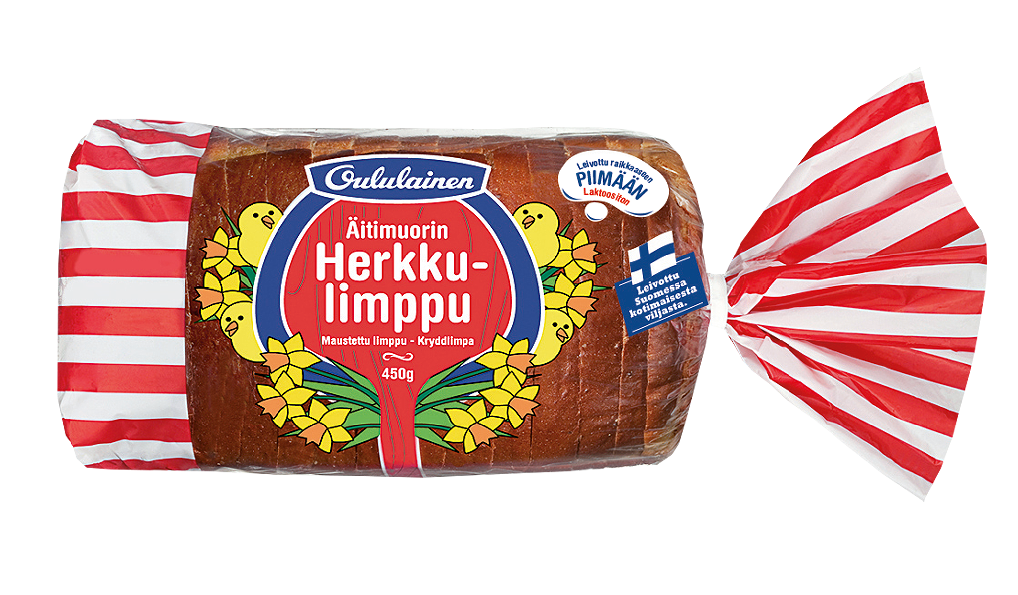 Oululainen Äitimuorin Herkkulimppu 450g, flavoured loaf
