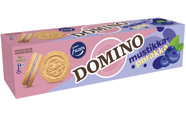 Domino Mustikkapiirakka täytekeksi 175g