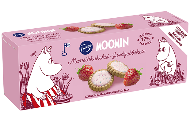 Fazer Moomin Strawberry Biscuit 125 g