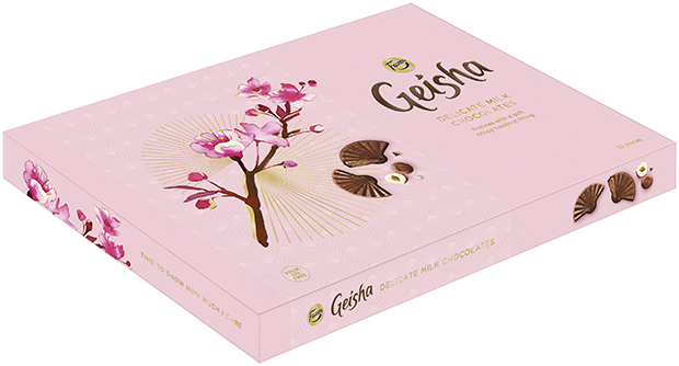 Geisha Viuhka maitosuklaa konvehtirasia 185g