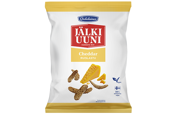 Oululainen Jälkiuunilastu Cheddar 130 g pussi\n - Fazer Pro