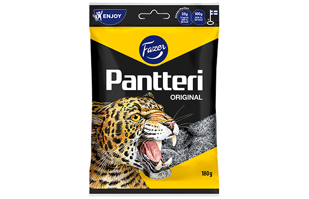 Pantteri wine gum with liquorice 180 g