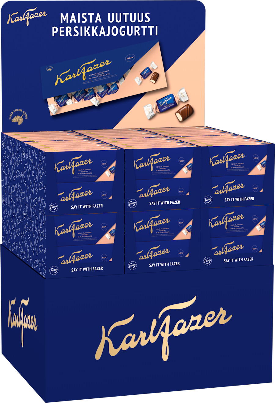 Karl Fazer Peach yoghurt chocolate praline 250gx144 HP